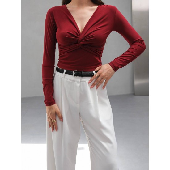 229100 Burgundy BLOUSE