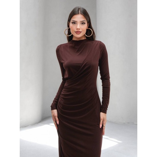 229124 KAHVE ELBİSE