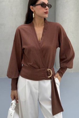 229132 COFFEE BLOUSE