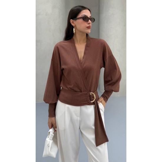 229132 COFFEE BLOUSE