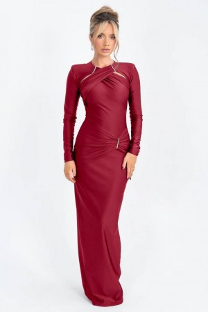 229297 Burgundy "Evening dress"