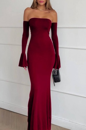 229301 Burgundy "Evening dress"