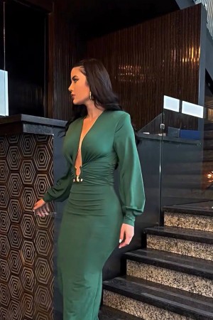 229304 "Emerald green" "Evening dress"