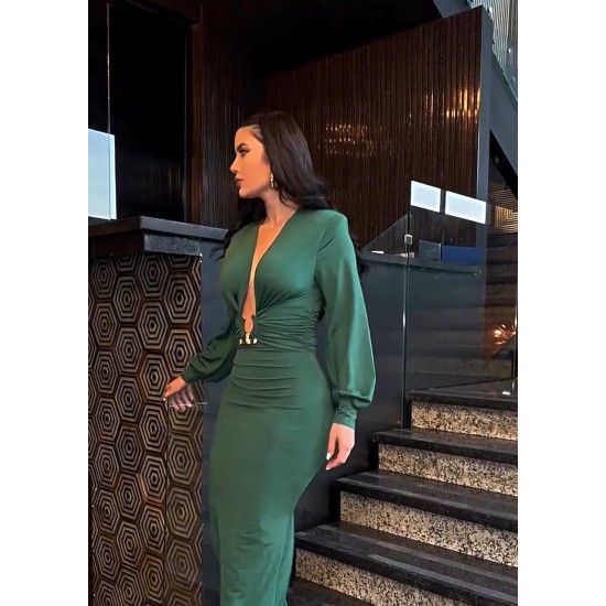 229304 "Emerald green" "Evening dress"