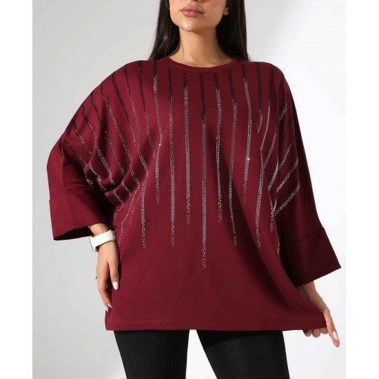 229564 Burgundy BLOUSE
