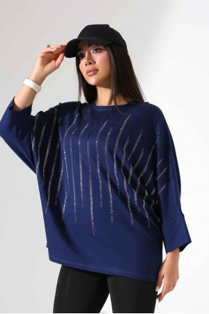 229566 "NAVY BLUE" BLOUSE