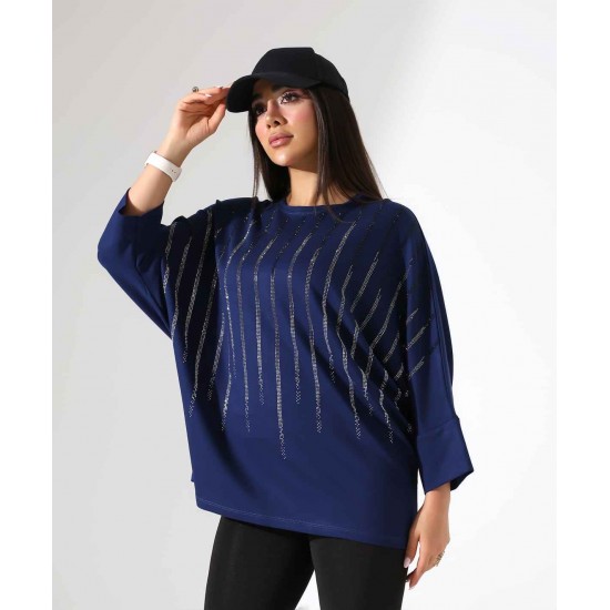 229566 "NAVY BLUE" BLOUSE