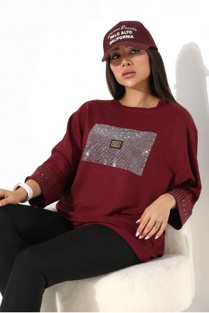229568 Burgundy BLOUSE