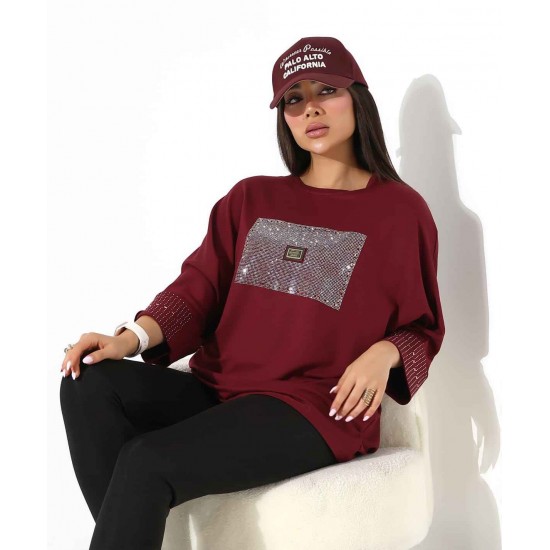 229568 Burgundy BLOUSE