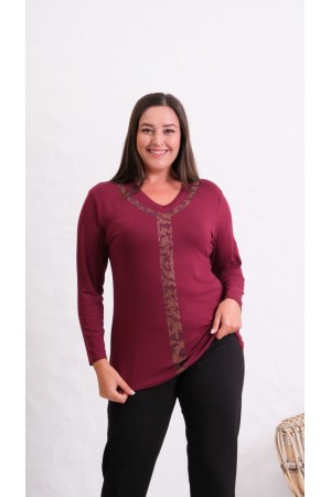 229641 Burgundy BLOUSE