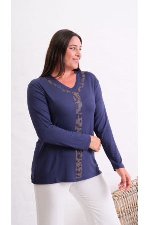 229644 "NAVY BLUE" BLOUSE