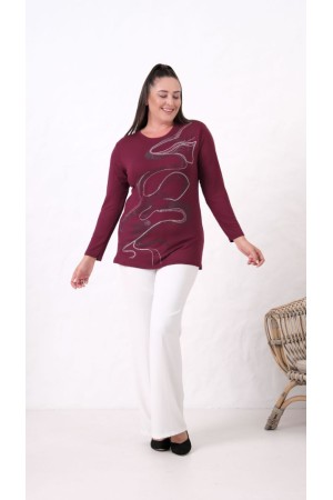 229658 Burgundy BLOUSE