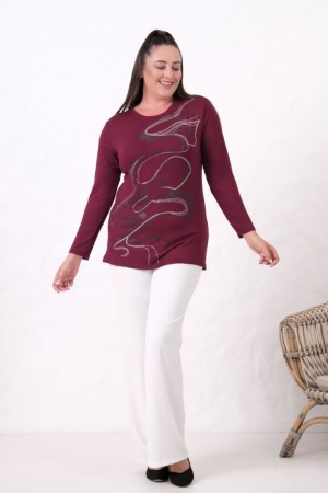 229658 Burgundy BLOUSE