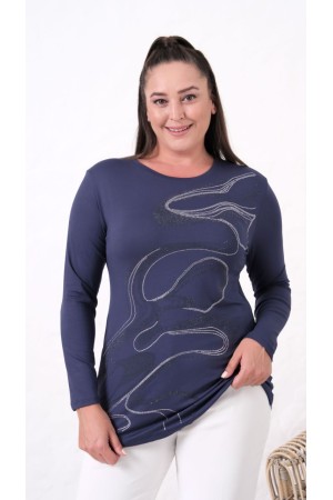 229659 "NAVY BLUE" BLOUSE