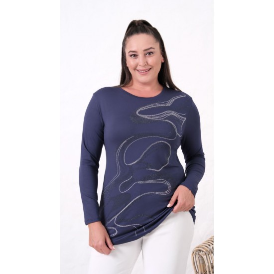 229659 "NAVY BLUE" BLOUSE