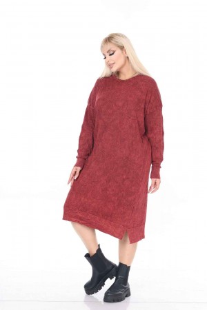 229737 Burgundy DRESS