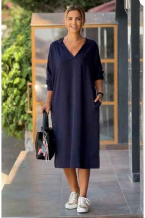 229824 LACİVERT ELBİSE