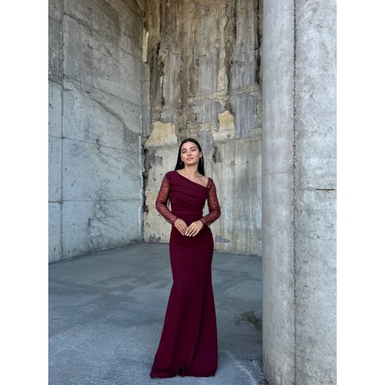 229962 Burgundy "Evening dress"