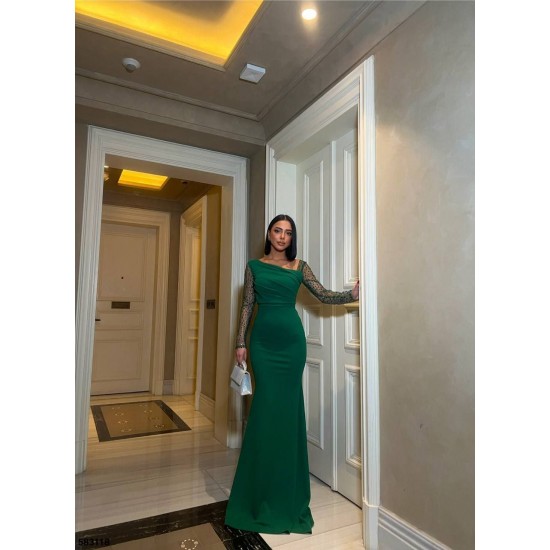 229966 "Emerald green" "Evening dress"
