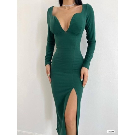 229970 "Emerald green" "Evening dress"