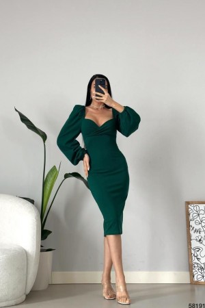 229983 ZÜMRÜT YEŞİL ELBİSE