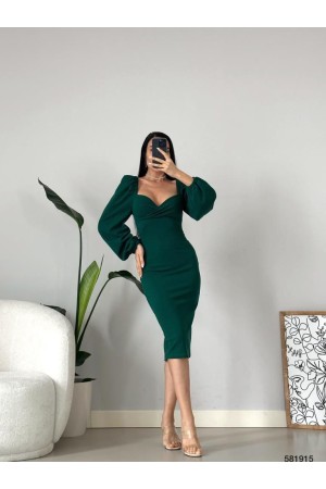 229983 ZÜMRÜT YEŞİL ELBİSE