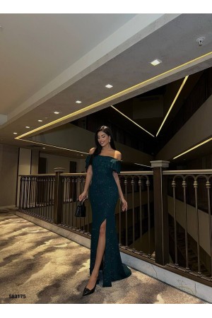 229992 "Emerald green" "Evening dress"