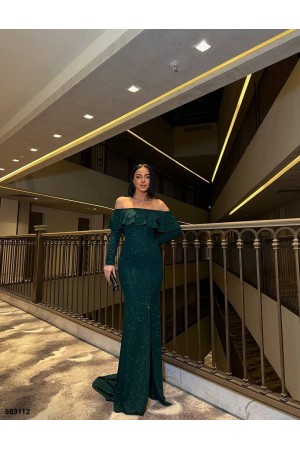 229996 "Emerald green" "Evening dress"