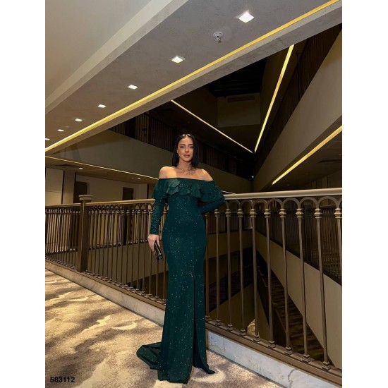 229996 "Emerald green" "Evening dress"