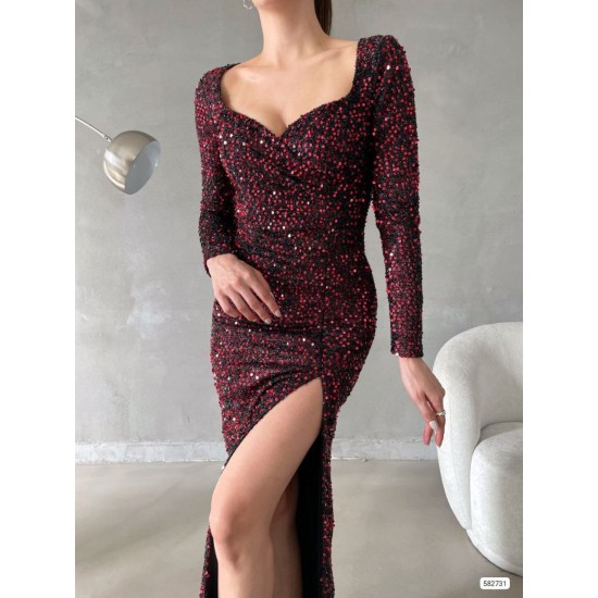 230020 Burgundy "Evening dress"