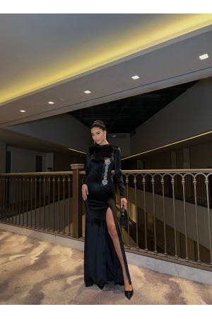 230035 SİYAH ABİYE