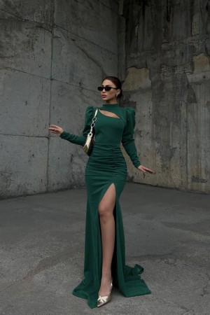230038 "Emerald green" "Evening dress"