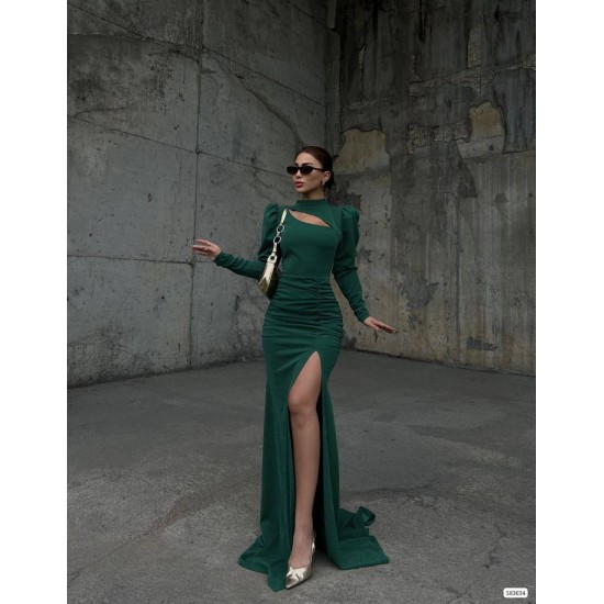 230038 "Emerald green" "Evening dress"