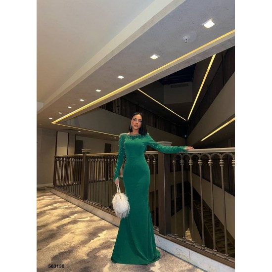 230071 "Emerald green" "Evening dress"