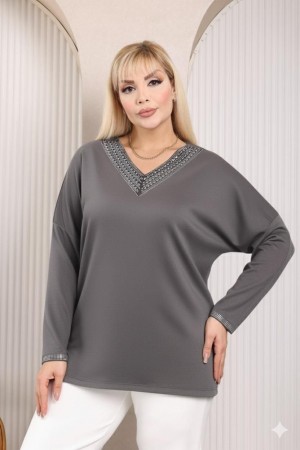 230229 GRİ BLUZ