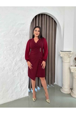 230248 BORDO ELBİSE