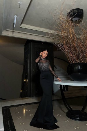 230386 SİYAH ABİYE