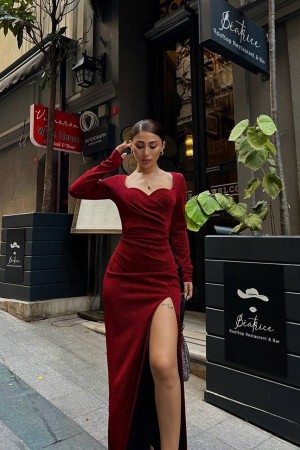 230441 Burgundy "Evening dress"