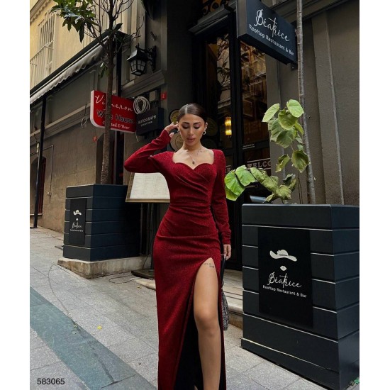 230441 Burgundy "Evening dress"