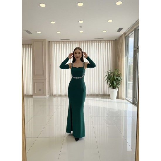 230453 "Emerald green" "Evening dress"