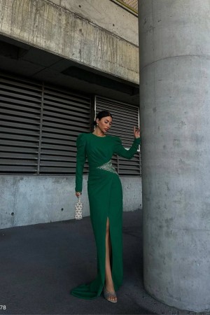 230475 "Emerald green" "Evening dress"