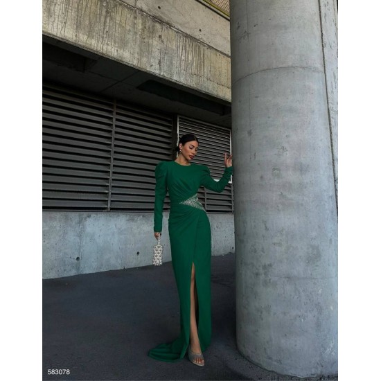 230475 "Emerald green" "Evening dress"