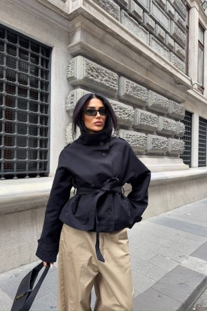 230509 SİYAH TRENÇKOT