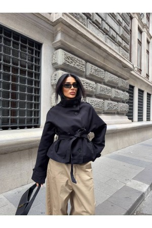 230509 SİYAH TRENÇKOT