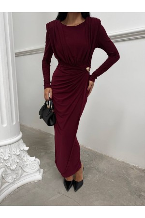 230583 BORDO ELBİSE