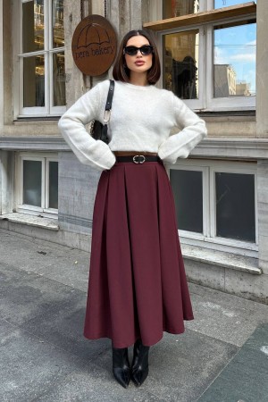 230726 Burgundy SKIRT