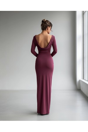 230741 BORDO ELBİSE