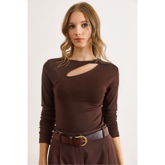 230754 COFFEE BLOUSE