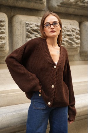 230786 COFFEE CARDIGAN