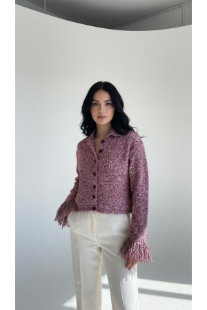 230815 Burgundy CARDIGAN